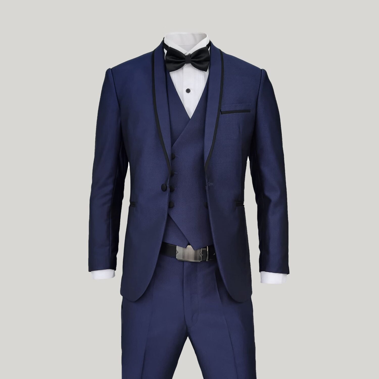 ESMOQUIN AZUL DE TRES PIEZAS