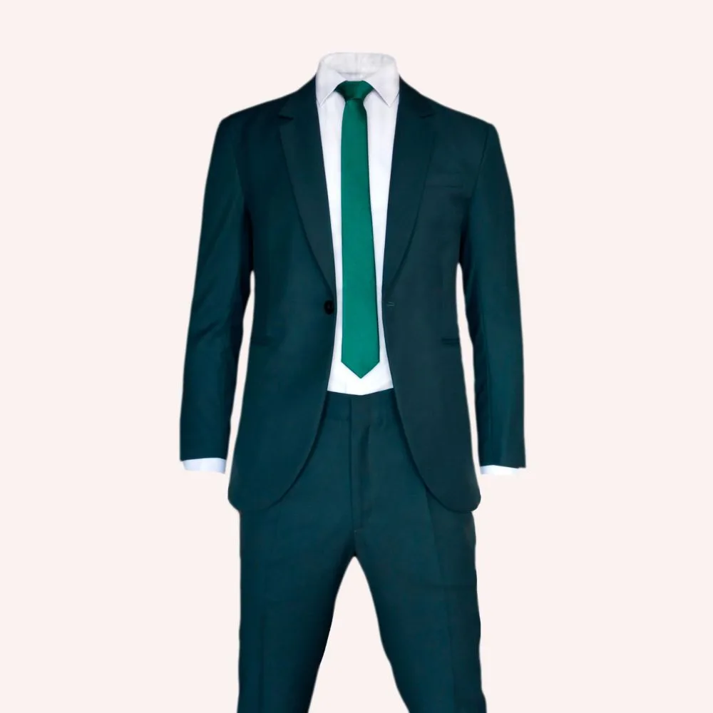 TERNO CLASICO VERDE PETROLEO (dos piezas)