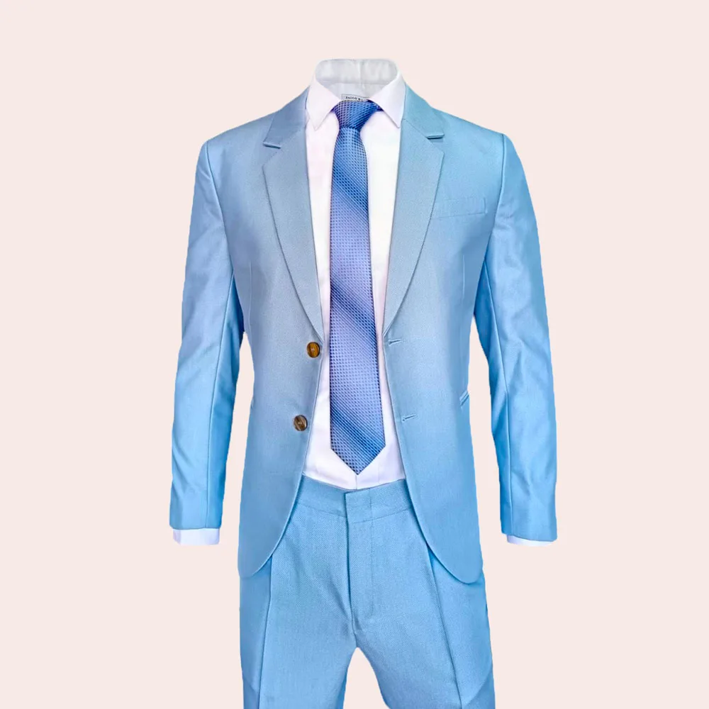 TERNO CLASICO CELESTE (dos piezas)